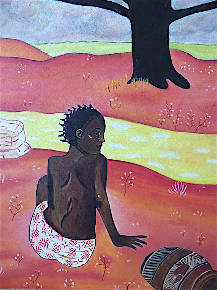 Conte africain - huile sur toile - 38x46