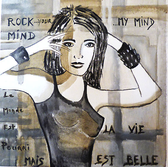 Rock your mind - acrylique sur toile - 40x40 - 120 €