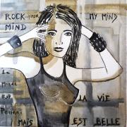 Rock your mind - acrylique sur toile - 40x40 - 120 €